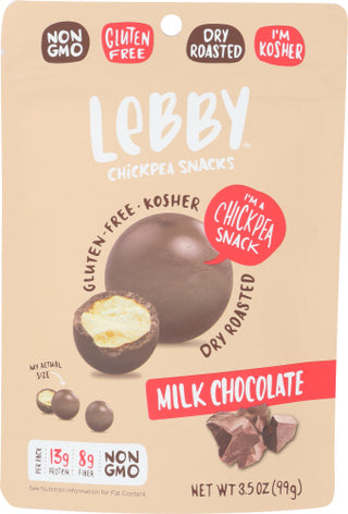 Lebby Snacks Chickpea Mlk Choc Covered