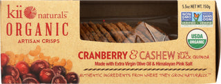 Kii Naturals Crisps Crnbry & Cashew