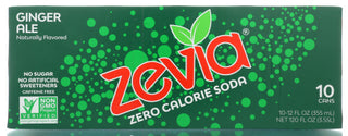 Zevia Soda Ginger Ale 10pk