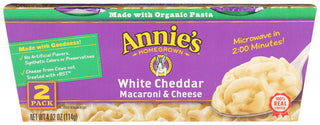 Annies Homegrown Pasta Cup White Chdr 2pk