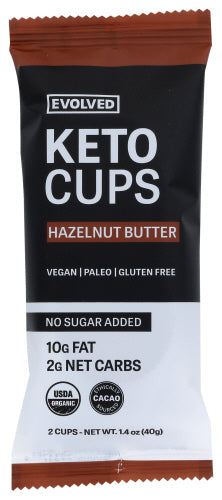 Evolved Chocolate Cups Choc Keto Hzlnut Btr