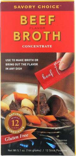 Savory Choice Broth Liq Cncntrt Beef 12stk