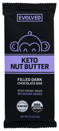 Evolved Chocolate Bar Choc Keto Nut Btr Filled