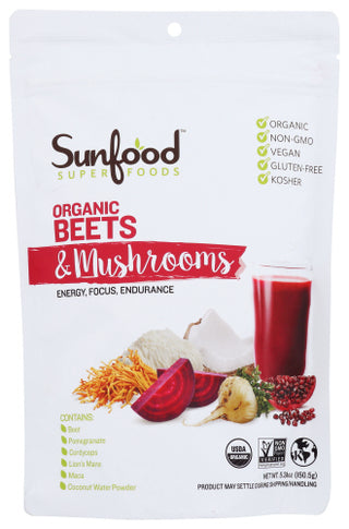 Sunfood Superfoods Beet Mushroom Pwdr Org