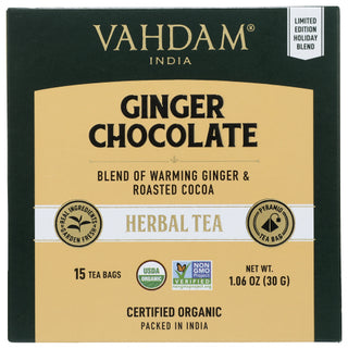 Vahdam Teas Tea Herbl Gingr Choc 15pc