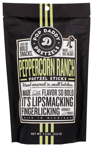 Pop Daddy Popcorn & Pretzels Pretzel Peppercorn Ranch