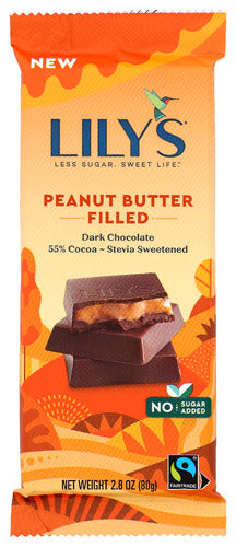 Lilys Sweets Bar Dk Choc Fld Pnut Bttr