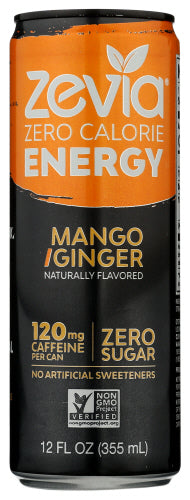 Zevia Energy Mngo Gngr Zro Cal