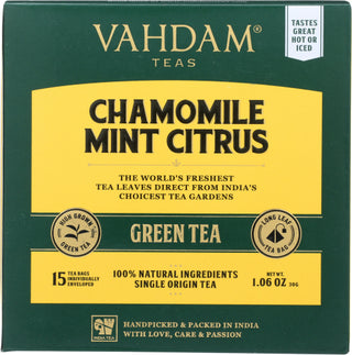 Vahdam Teas Tea Green Cham Mnt Ctrs
