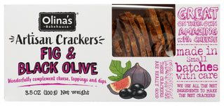 Olinas Bakehouse Crisps Fig & Blck Olives