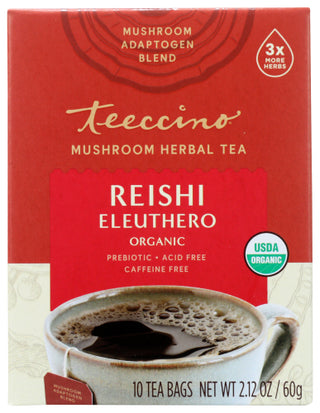 Teeccino Tea Reishi Eleuthe Mushrm