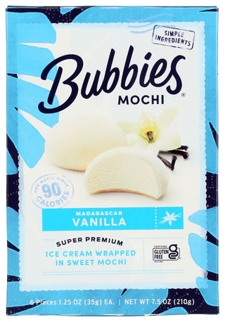Bubbies Ice Cream Mochi Vanilla