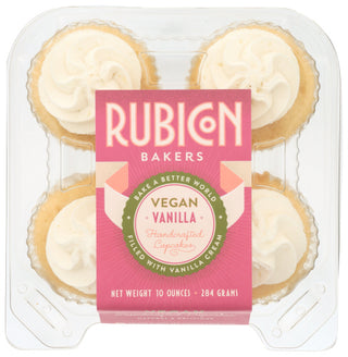 Rubicon Bakery Cupcake Vanilla Vegan 4pk