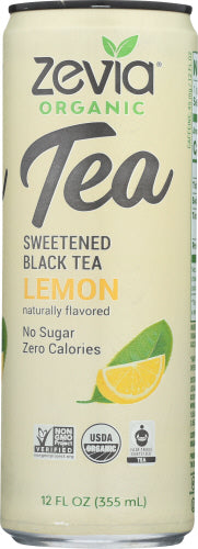 Zevia Tea Black Lemon Org