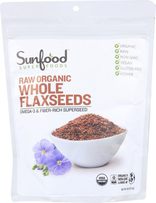 Sunfood Superfoods Flax Seed Whole Org