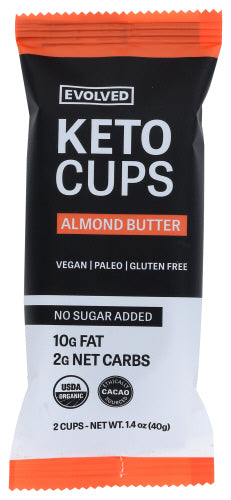Evolved Chocolate Cups Choc Keto Almond Btr