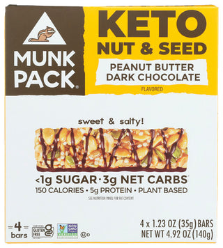Munk Pack Bar Pntbtr Drk Choc 4pk