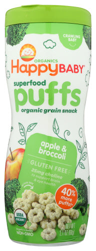 Happy Baby Puff Apple & Broccoli Org
