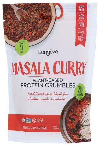 Longeve Brands Pea Protein Crumbles Crry