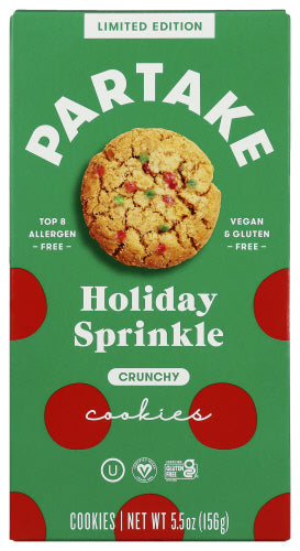 Partake Foods Cookies Crnch Hldy Sprkl