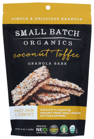 Small Batch Organics Granola Bark Toffee Ccnut