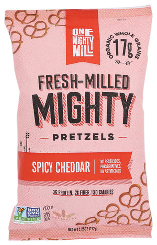One Mighty Mill Pretzel Chile Cheddar Hot