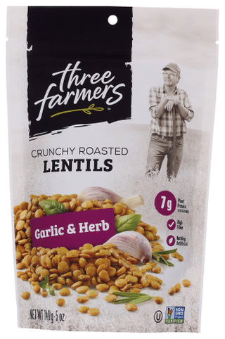 Three Farmers Foods Inc Snack Lentil Garlic Herb