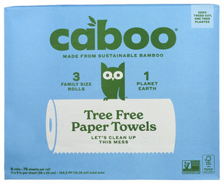 Caboo Roll Twel 3pk 75 Sheet Pf