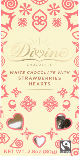Divine Chocolate Hearts Choc White Strwbrr