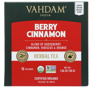 Vahdam Teas Tea Herbl Brry Cinna 15pc