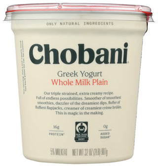 Chobani Yogurt Grk Pln 55%mlk Ft