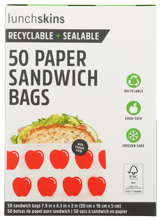 Lunchskins Bag Paper Sandwich Apple