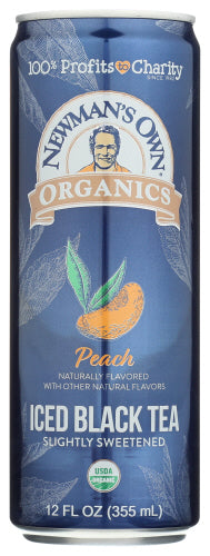 Newmans Own Organics Rtd Iced Tea Peach Org