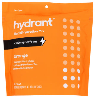 Hydrant Hydration Caff Orng 30pk