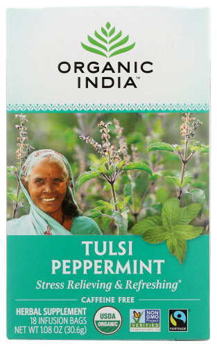 Organic India Tea Tulsi Peppermint