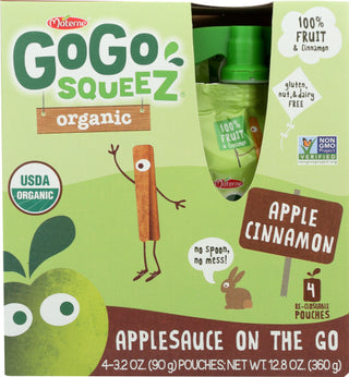 Gogo Squeez Applesc Cinnamon 4pk Org