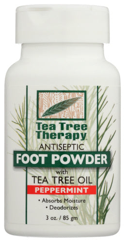 Tea Tree Therapy Powder Foot Antsptc Pprmt