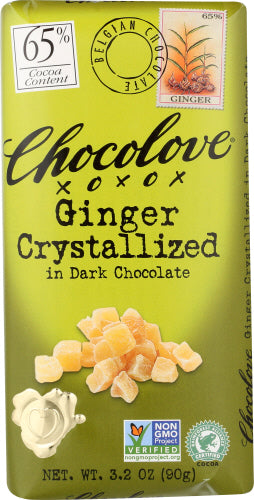 Chocolove Choc Bar Drk Ginger Crystlzd