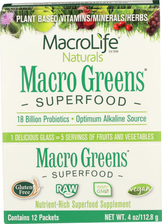 Macrolife Naturals Macro Green 12 Pkt Box