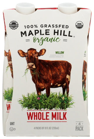 Maple Hill Creamery Milk Shlf Stbl Whl Wht 4p