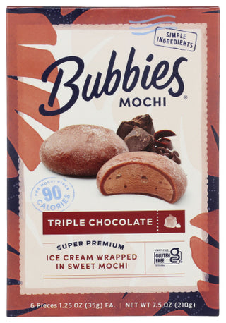 Bubbies Ice Cream Mochi Trpl Choc