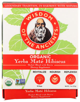 Wisdom Of The Ancients Tea Yerba Mate Hibscus Bg