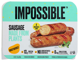 Impossible Foods Plnt Bratwrst Sausage Lnk