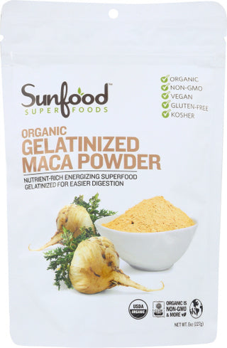 Sunfood Superfoods Maca Pwdr Gelatanzd Org