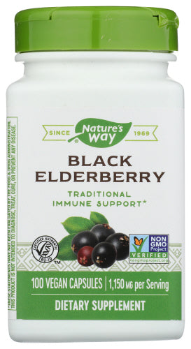 Natures Way Black Elderberry 100vegcp