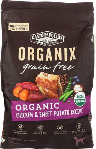 Castor & Pollux Dog Fd Dry Org Gf Chkn Swpt