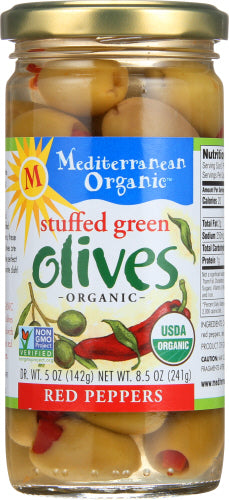 Mediterranean Organics Olive Grn Stfd Red Pppr