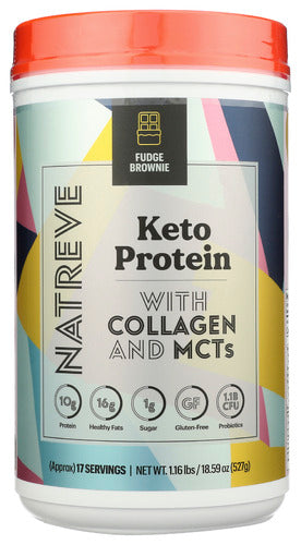 Natreve Keto Collagen Brwnie Pwdr