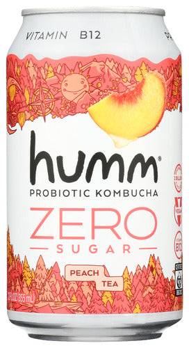 Humm Kombucha Peach Tea Zero