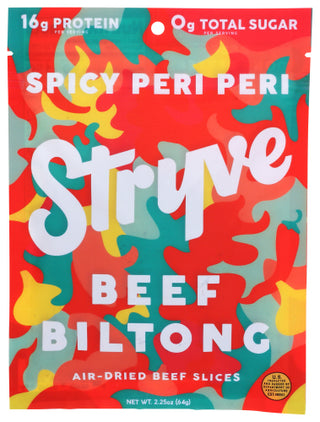 Stryve Protein Snacks Biltong Sliced Peri Peri